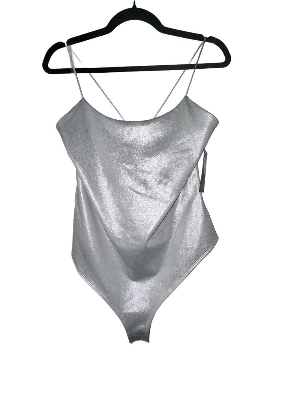 Wild Fable Metallic Silver Bodysuit